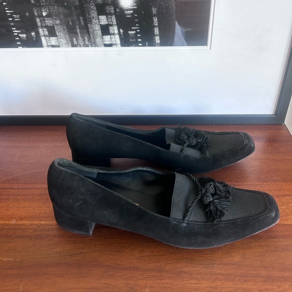 vintage salvatore ferragamo black tassel loafers - Picture 5 of 8